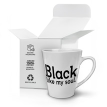 Black Soul NEW White Tea Coffee Latte Mug 12 17 oz | Wellcoda - $16.99+