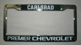 Carlsbad Premier Chevrolet License Plate Frame Dealership Plastic - $18.34