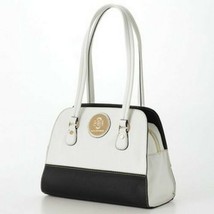 Dana Buchman Greta Two Tone White Black Satchel Shopper Handbag Purse - $29.99