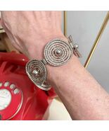 1970s Vintage Concentric Circle Chunky Silver Bracelet Bangle Unisex Ban... - $11,768.61 MXN