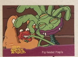 Aaahh Real Monsters Trading Card 1995  #17 Pig Headed Pimple - £1.55 GBP