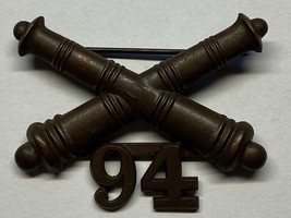 1902-1905, U.S Army Artillery Corps, Bronze, 94th Field Artillery, Collar Device - £27.25 GBP