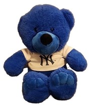 YANKEES BLUE TEDDY BEAR NEW YORK TOY Plush Stuffed Animal Baseball NY - £8.98 GBP