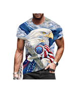 American Eagle USA Flag T Shirt   Crew Neck - Short Sleeve - Patriotic Tee - £15.97 GBP