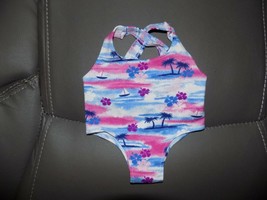 Build a Bear Tropical Print One Piece Bathing Suit NWOT - £14.25 GBP