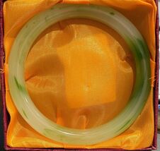 65mm Grade A 100% Natural Green Jade Bangle Bracelet Women&#39;s Bracelet - $12.86