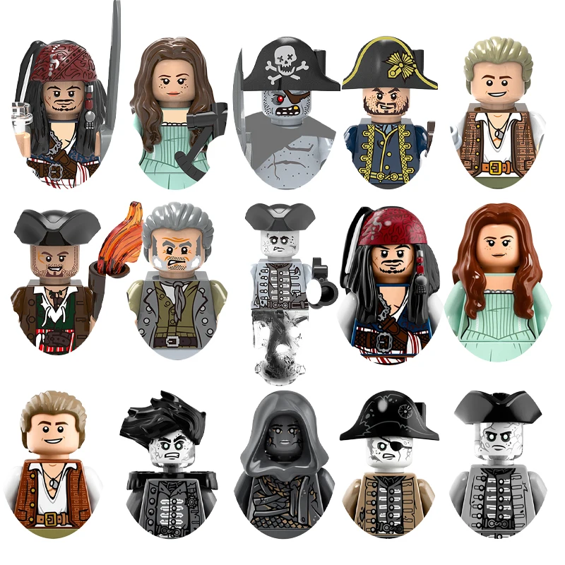 Disney Building Blocks Pirates the Caribbean Captain Jack Sparrow Bricks Models - £7.73 GBP