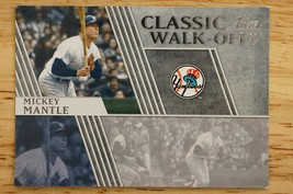 2012 Topps Classic Walk-Offs CW7 Mickey Mantle New York Yankees Baseball Card - £3.35 GBP