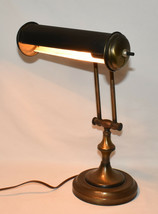 Vintage Brass Student Banker Desk Lamp with Bulb / 2-Way Adjustable Bendable Arm - £39.16 GBP