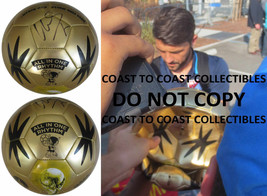 David Villa,New York City Fc,Spain,Signed,Autographed,Gold Soccer Ball,Coa,Proof - £142.43 GBP