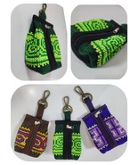 New Handmade Traditional Keychain Hemp Fabric Pretty Beauty Mini Purse - $34.17 CAD