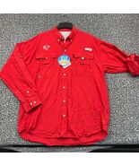 Columbia Shirt Men Large Red Button Down Long Sleeve Collared New L - $710.65 MXN