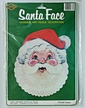 1982 Beistle Santa Face Art Tissue Hanging Decoration New - $18.99