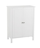 Cabinet Storage Bathroom Standing Double Doors Kitchen Side Cupboard White - $69.99