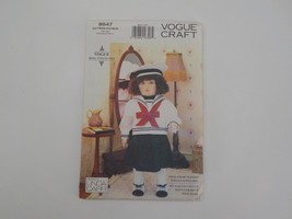 VOGUE CRAFT PATTERN #8647 18&quot;DOLL COLLECTION FULL OUTFIT FACETRANSFER UN... - $12.99