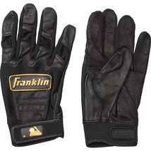 Franklin Men&#39;s Men&#39;s MLB CFX Pro Baseball Batting Gloves Black/Gold Youth Medium - £22.78 GBP