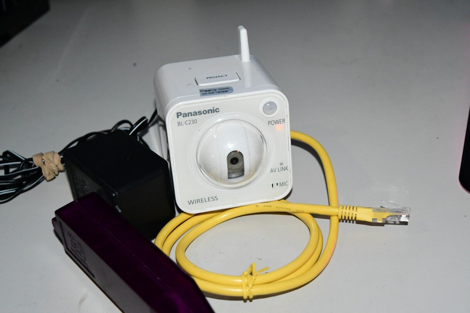 PANASONIC BL-C230A WIRELESS SECURITY NETWORK CAMERA WITH CABLES 2A - $60.45