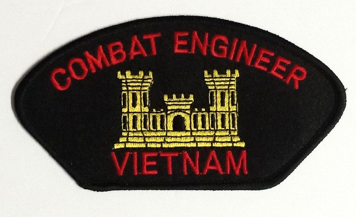 U.S. Army Corps Combat Engineer Vietnam Military Castle Embroidered 5.25"w Patch - $8.99