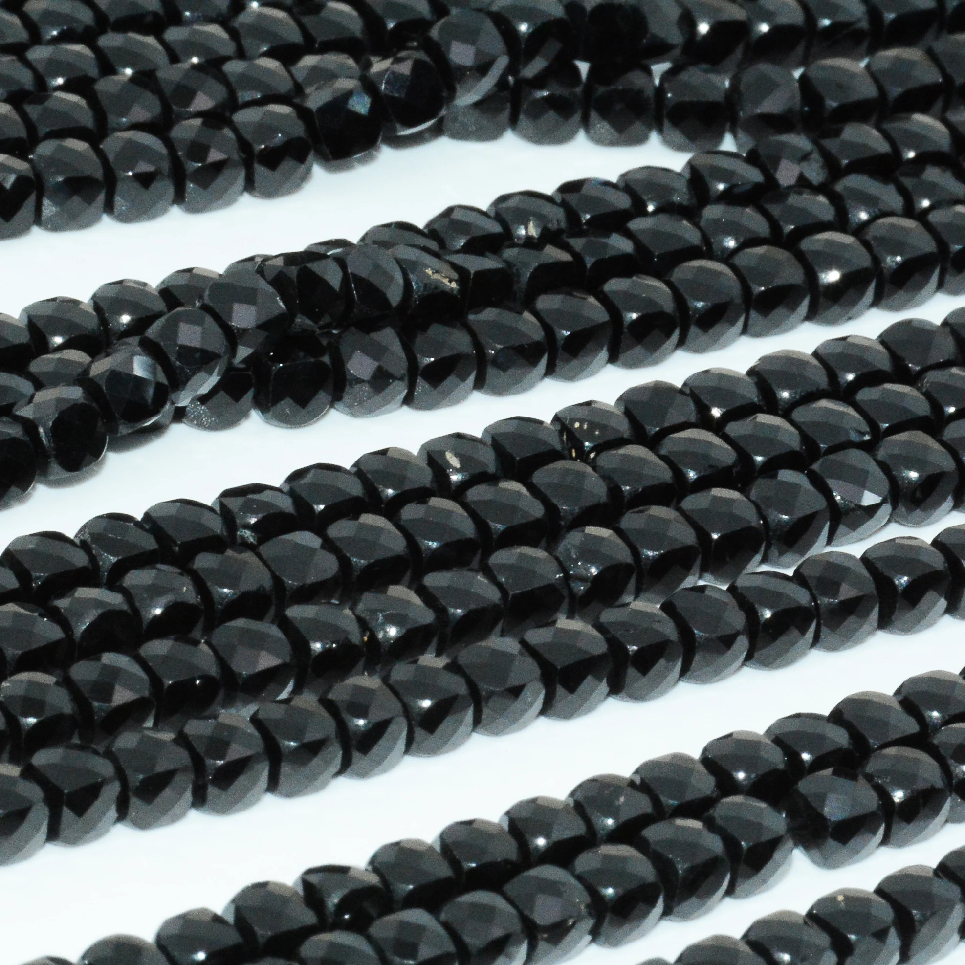 Natural Black Spinel Faceted Irregular Cube Bead 4.2mm~4.5mm - £6.31 GBP