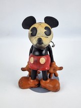 1930&#39;s Sieberling Rubber Mickey Mouse Pie-eyed Figure Toy Disney -has repairs - £247.43 GBP