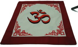 Terrapin Trading Ethical Embroiderd Tibetant Buddhist Symbol Cushion Cov... - $18.20