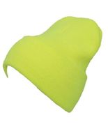 Neon Yellow - 6 Pack Winter Beanie Knit Hat Skull Solid Ski Hat Skully Hat  - $48.00