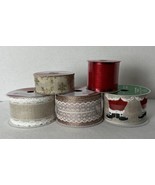 wired ribbon rolls Lot Of Lot Of 5 Wired Ribbon Rolls. All Brand New - $9.41