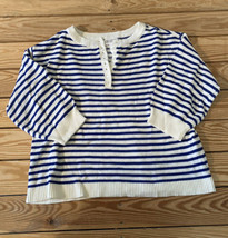 Candace Cameron Bure NWOT Women’s Boatneck Half Placket Sweater size XS Blue AM - £14.95 GBP