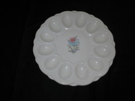 1950&#39;s STEUBENVILLE FAIRLANE Pottery DEVILED EGG PLATE - 9&quot; Diameter - $11.88