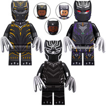 3pcs Black Panther T&#39;Challa Erik Killmonger Shuri Marvel Superhero Minifigures - $9.99