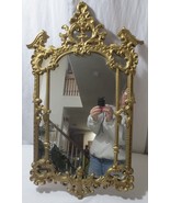 Vtg Syroco? Gold Hollywood Regency Wall Mirror vintage 29&quot;x18”  Baroque ... - £109.45 GBP