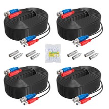 ANNKE 4 Pack 30M/100ft All-in-One Video Power Cables, BNC Extension Surv... - £40.12 GBP