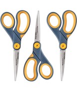 8&quot; Titanium Bonded Non Stick Scissors For Office Home Gray Yellow 3 Pack... - $46.27