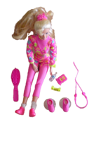 1993 Mattel EXERCISE BARBIE with Moving Joints &amp; Suction Cup Sneaker. - £6.25 GBP