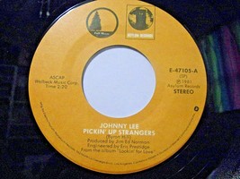 Johnny Lee-Pickin&#39; Up Strangers / Never Lay My Lovin&#39; Down-45rpm-1981-NM - £3.16 GBP