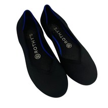 Rothys Round Toe Womens Size 7 Black &amp; Blue Knit Ballet Flats - £55.10 GBP