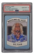 Ric Flair Signé 1982 Tout Stars Carte #27 16x Insc PSA / DNA Auto Gem Mi... - £152.65 GBP