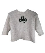 IRELANDSEYE ~ Lambswool ~ Silk ~ Cream Speckled ~ Crewneck Sweater ~ Siz... - $22.44