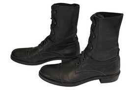 Ann Demeulemeester Black Leather Lace Up Boots IT 40 Italy w Box Dust Bags image 4