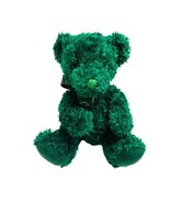Russ Fitzgerald plush Bear Green  Shamrock Bow  7&quot; sitting Stuffed Animal - $196.45 MXN