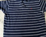 Polo by Ralph Lauren Men&#39;s sz XL Short Slv Polo Shirt Navy Blue Stripe - $26.17