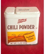 Vintage French&#39;s Chili Powder Metal Spice Tin Container 1 1/2 oz Empty USA - €12,73 EUR