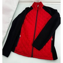 LRL Ralph Lauren Active Women&#39;s Jacket Quilted Fleece Full Zip Red Black... - $29.67