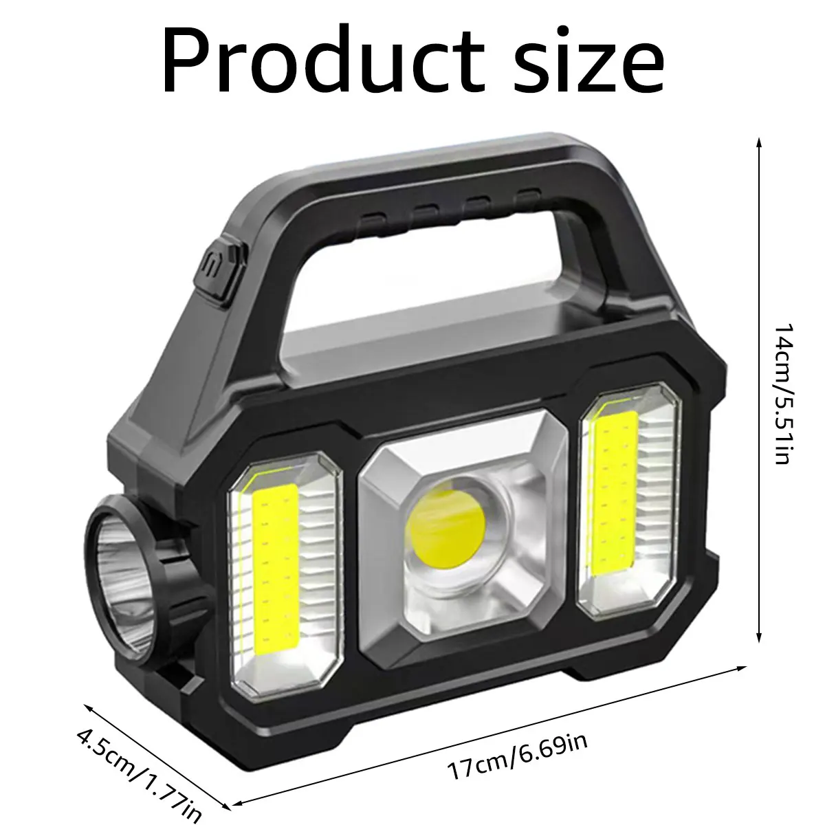 DIALSX Solar Spotlight LED Camping Searchlight USB Rechargeable Flashlight Outdo - £124.62 GBP