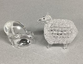 Glass Kiwi Bird With Egg And Glass Sheep Figurines - €21,41 EUR