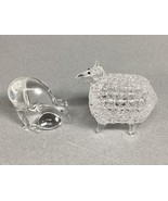 Glass Kiwi Bird With Egg And Glass Sheep Figurines - €21,41 EUR