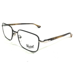 Persol Eyeglasses Frames 2418-V 1042 Brown Silver Square Full Rim 53-19-140 - $121.37