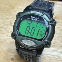 Timex Digital Quartz Watch Expedition Men Black Green Alarm Chrono New B... - $26.59
