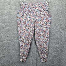 Sleep by Cacique Elastic Waist Lounge Pajama Pants Size 12 Floral 2 Pockets - £6.91 GBP