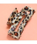 Rectangle Leopard Animal Print Hair Claw Clip Beige - $263.43 MXN